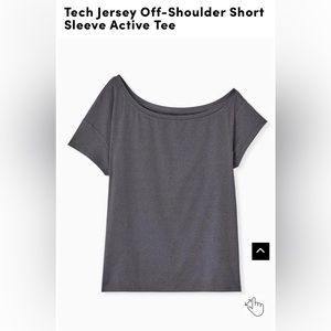 Torrid Active Size 1 Tech Jersey Off-Shoulder Short Sleeve Active Tee